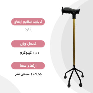 عصا 4 پایه رنگی سرو پیکر توس