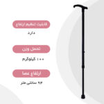 عصا دستی آلومینیومی سرو پیکر توس