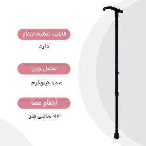 عصا دستی آلومینیومی سرو پیکر توس