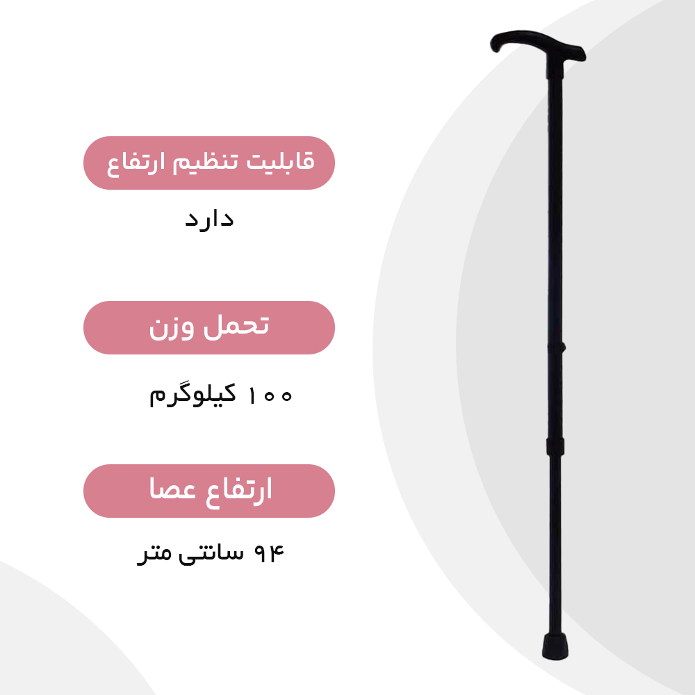 عصا دستی آلومینیومی سرو پیکر توس